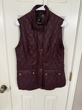 Barbour Otterburn gilet vest Black Cherry 8 Embroidered